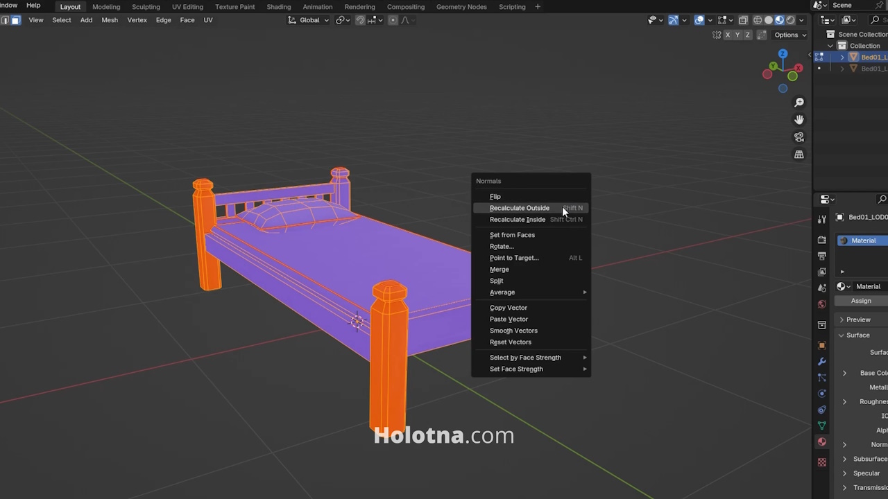 Fixing Face Orientations in Blender