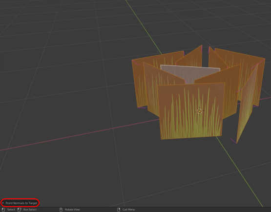 Point Normals to Target Menu