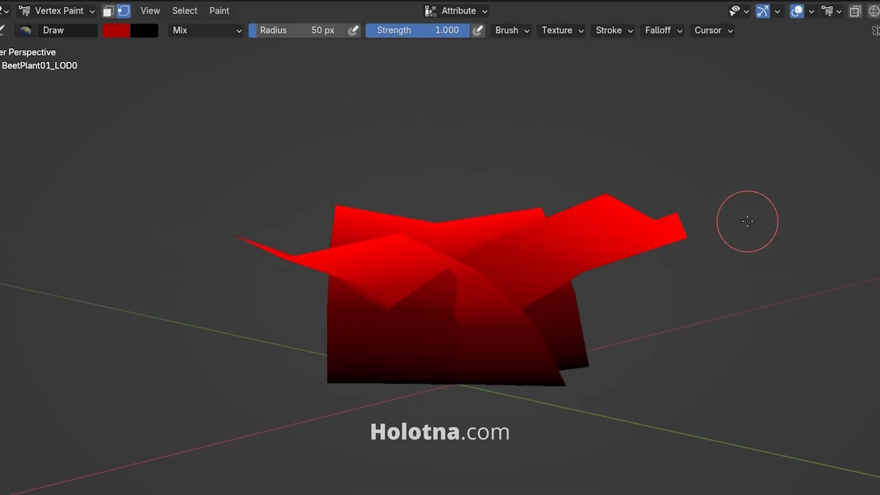 Gradient Vertex Colors from Black to Red