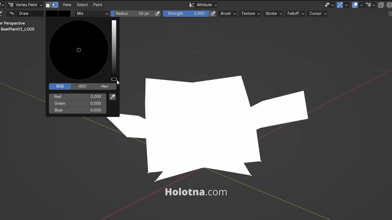 Painting Black Vertex Colors