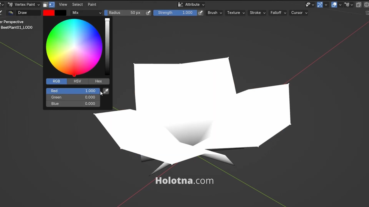 Painting Red Vertex Colors