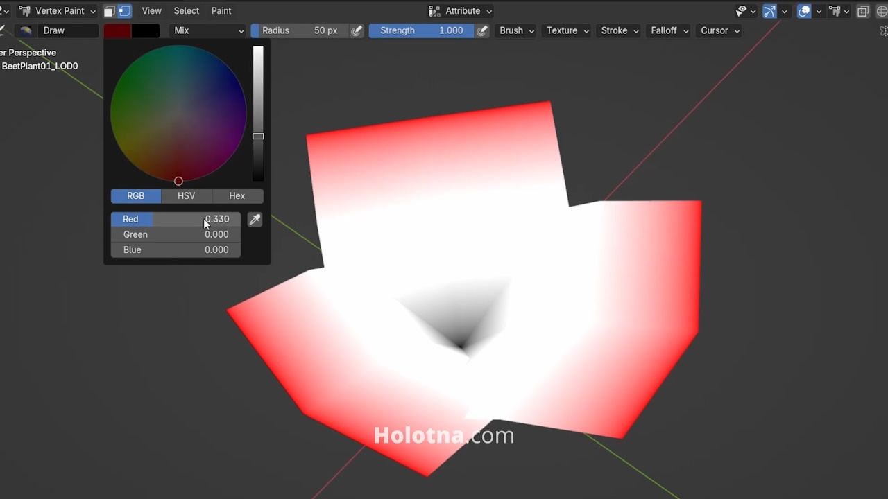 Painting Gradient Vertex Colors