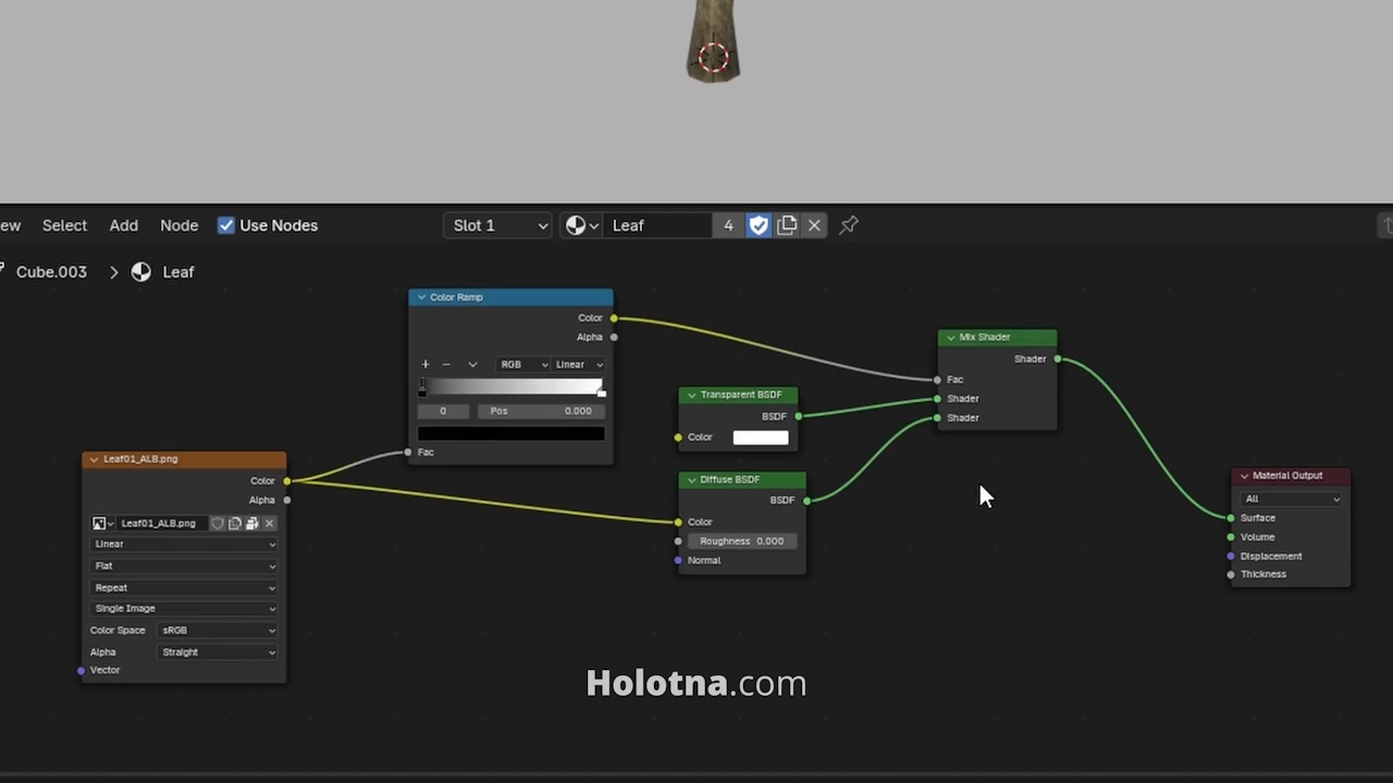 Black to Transparent using the Diffuse Shader