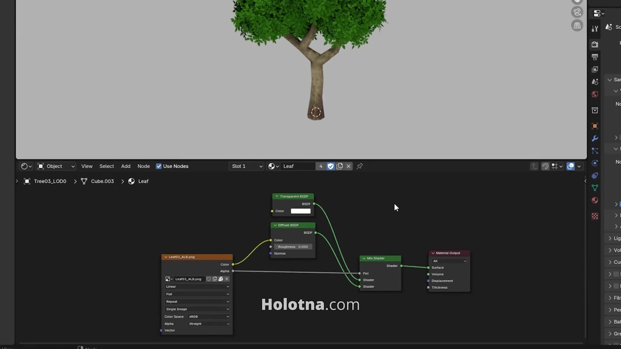 Show Transparency Correctly using the Diffuse Shader