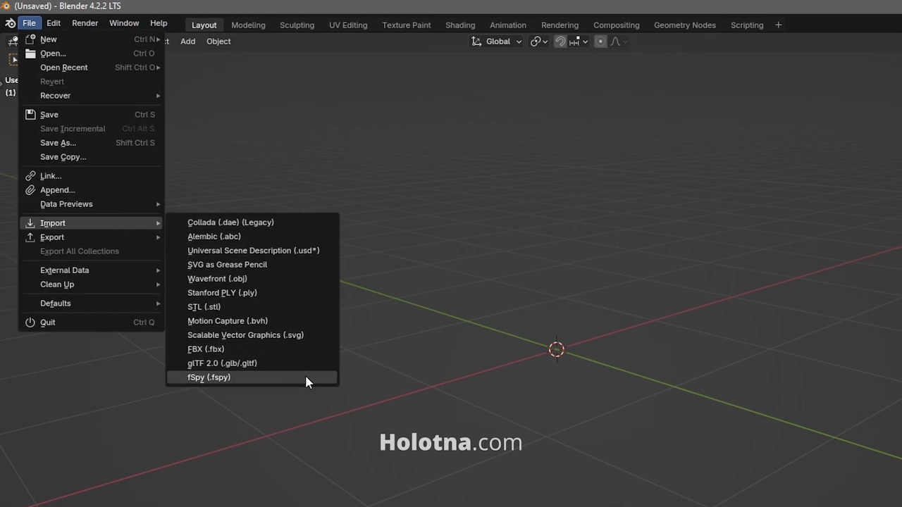 Importing an fSpy Project into Blender