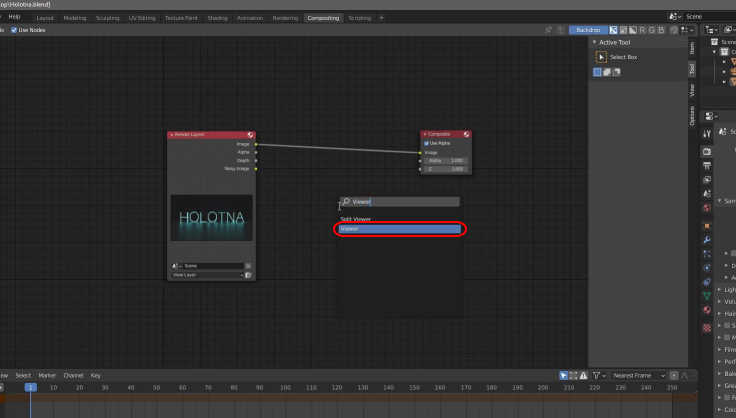 Adding a Node to the Compositor window