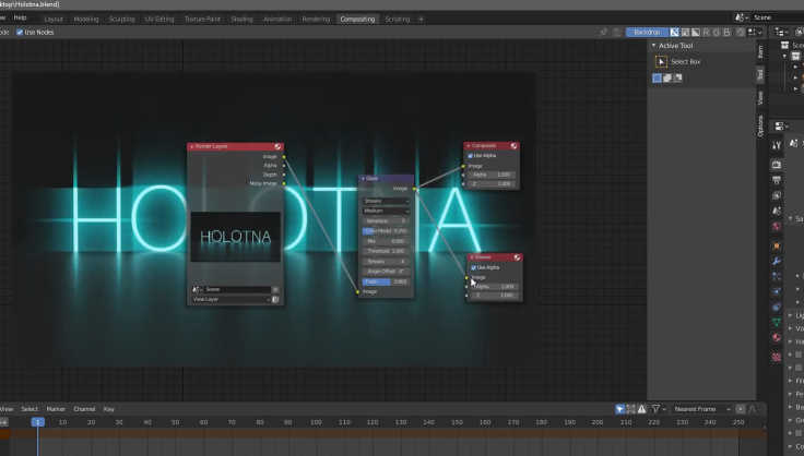 Using the Glare Node in the Compositor