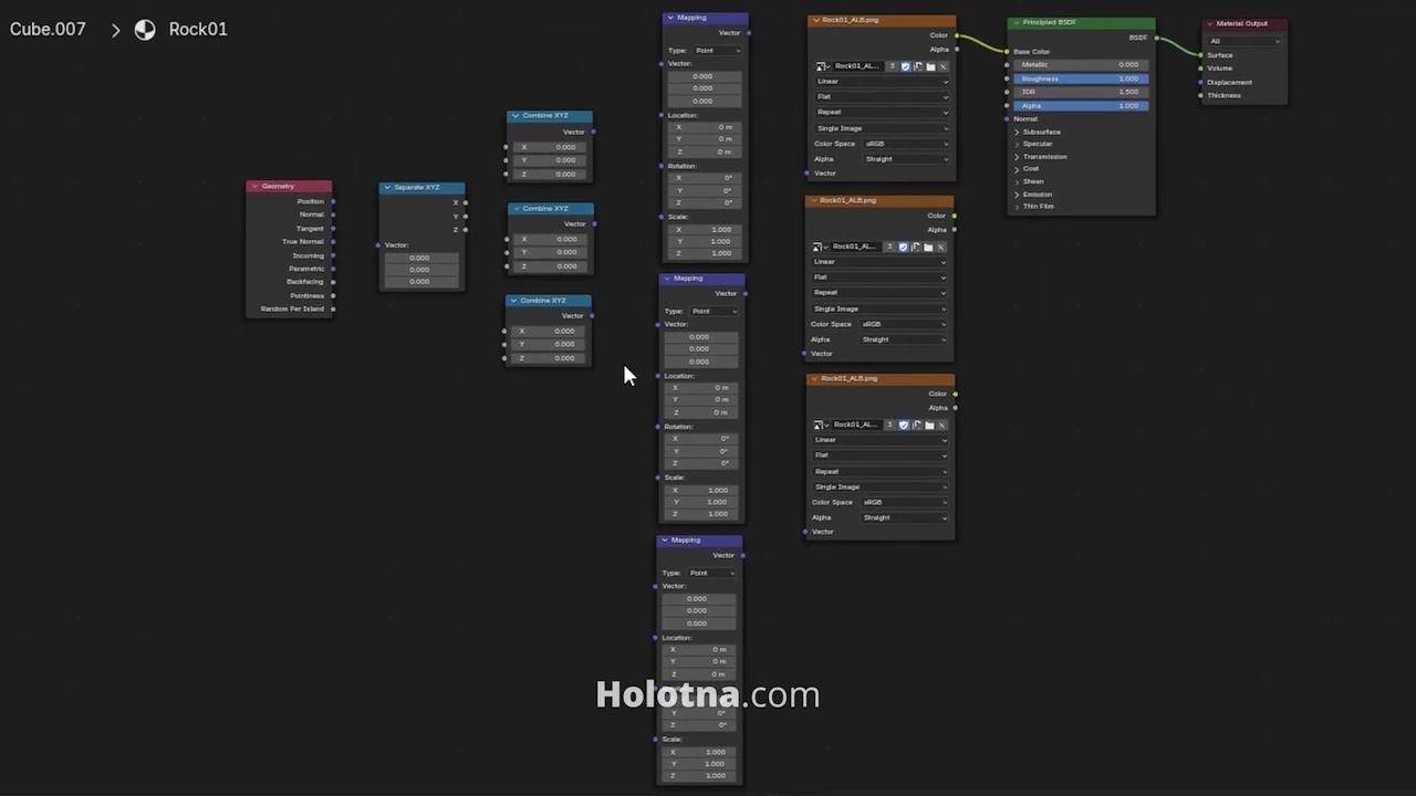 Adding The Triplanar Mapping Nodes