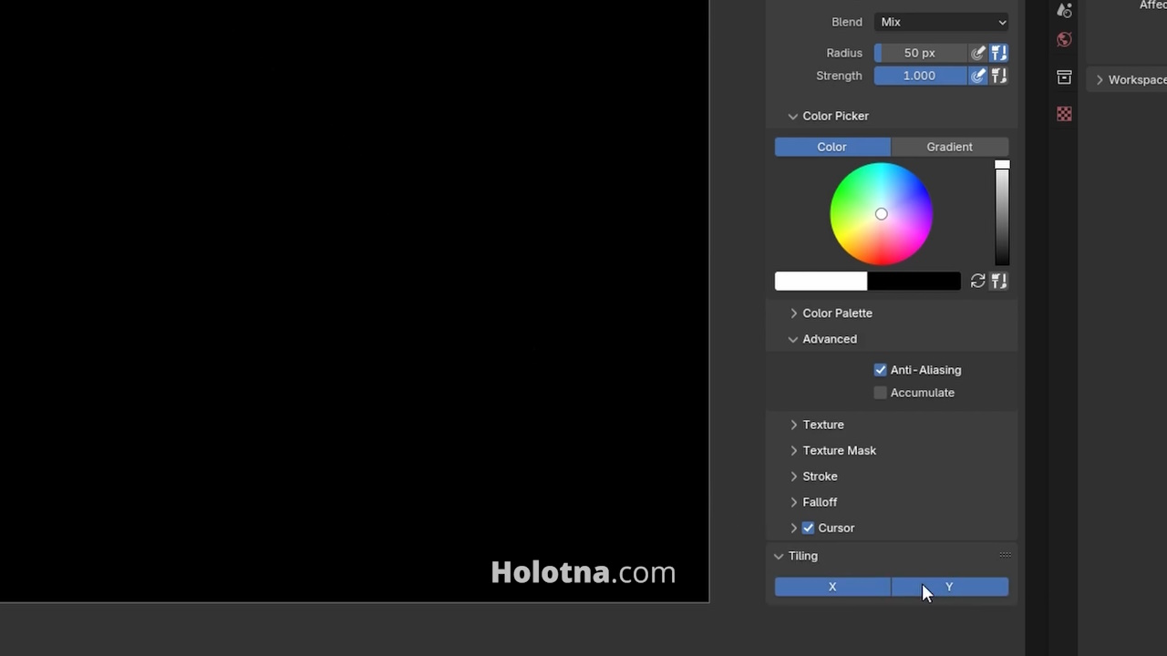 Enabling the X and Y Tiling Settings