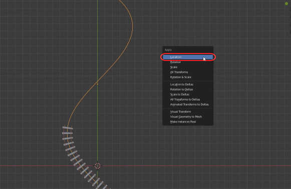 Resetting the Location of the Curve Object